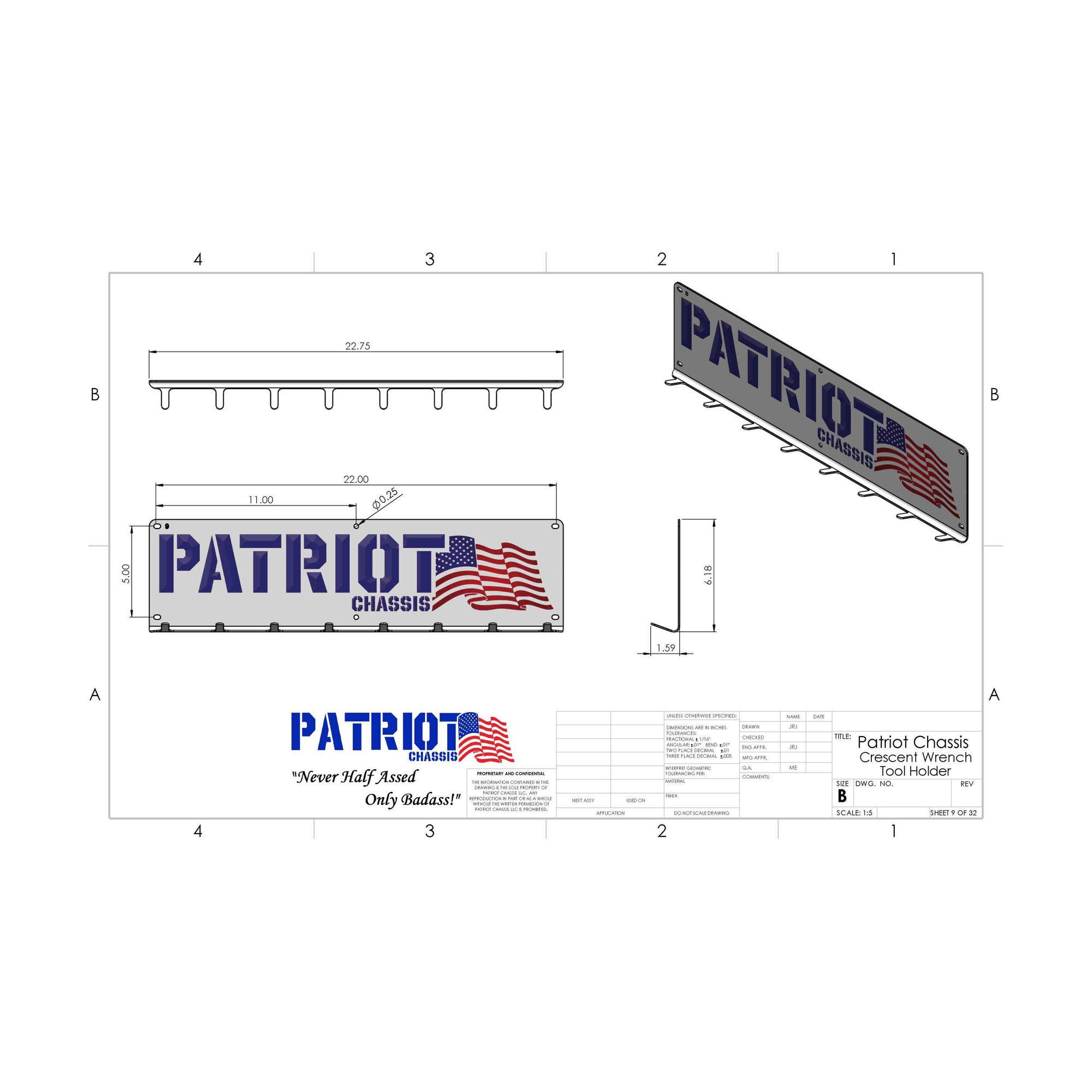 Crescent Wrench Hanger (Holder #9) view 2