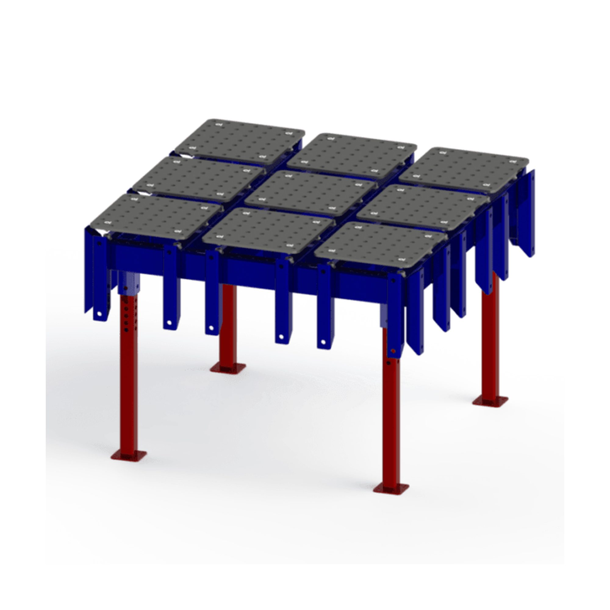 Patriot Chassis precision fixture welding table with modular clamping system for chassis fabrication