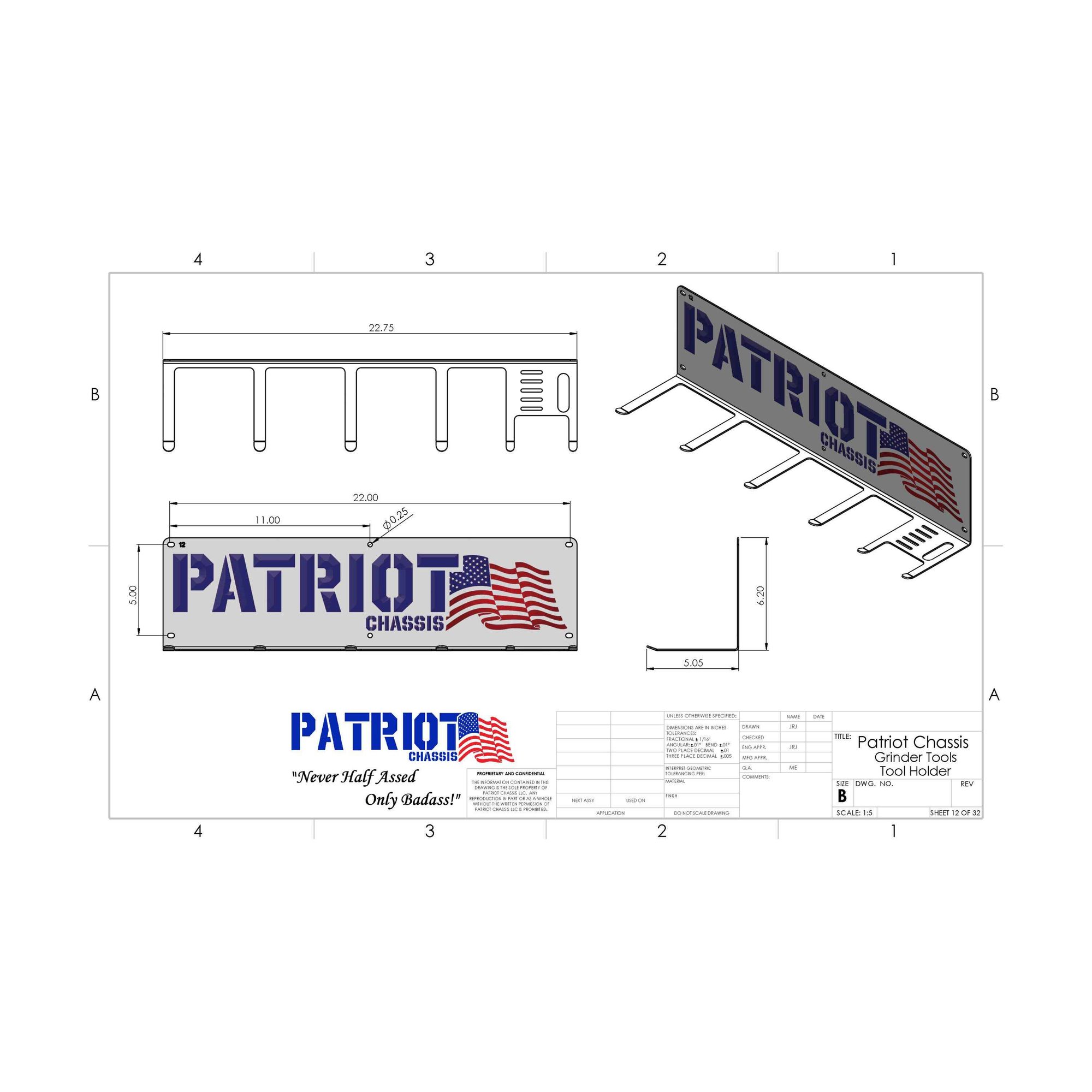 Grinder Tool Hanger (Holder #12) view 2