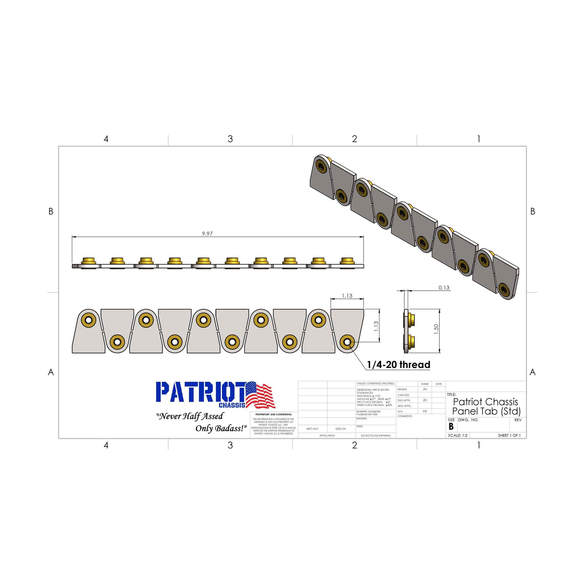 Body Tabs with Threaded Nutsert 10pk view 2