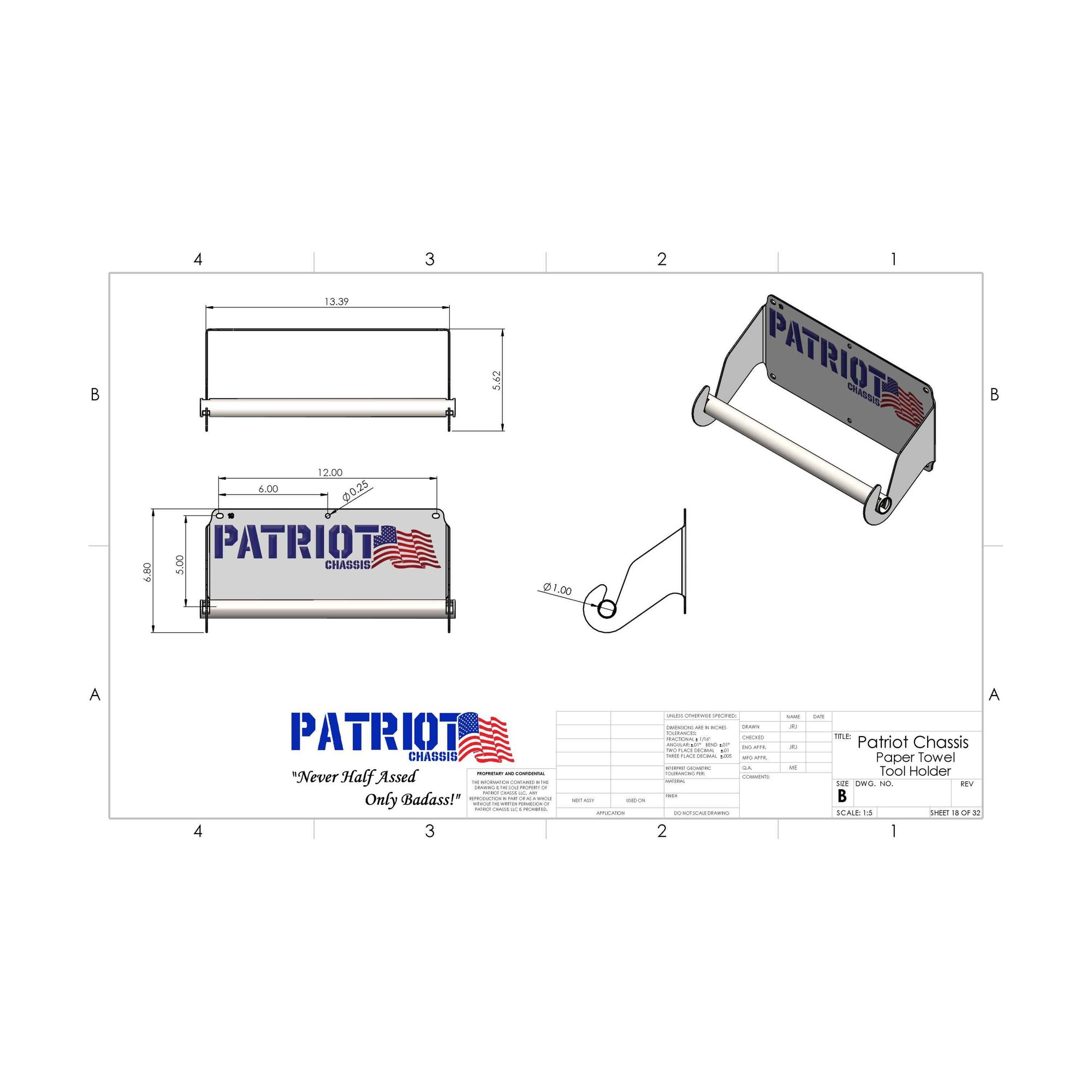 Paper Towel Hanger (Holder #19) view 2