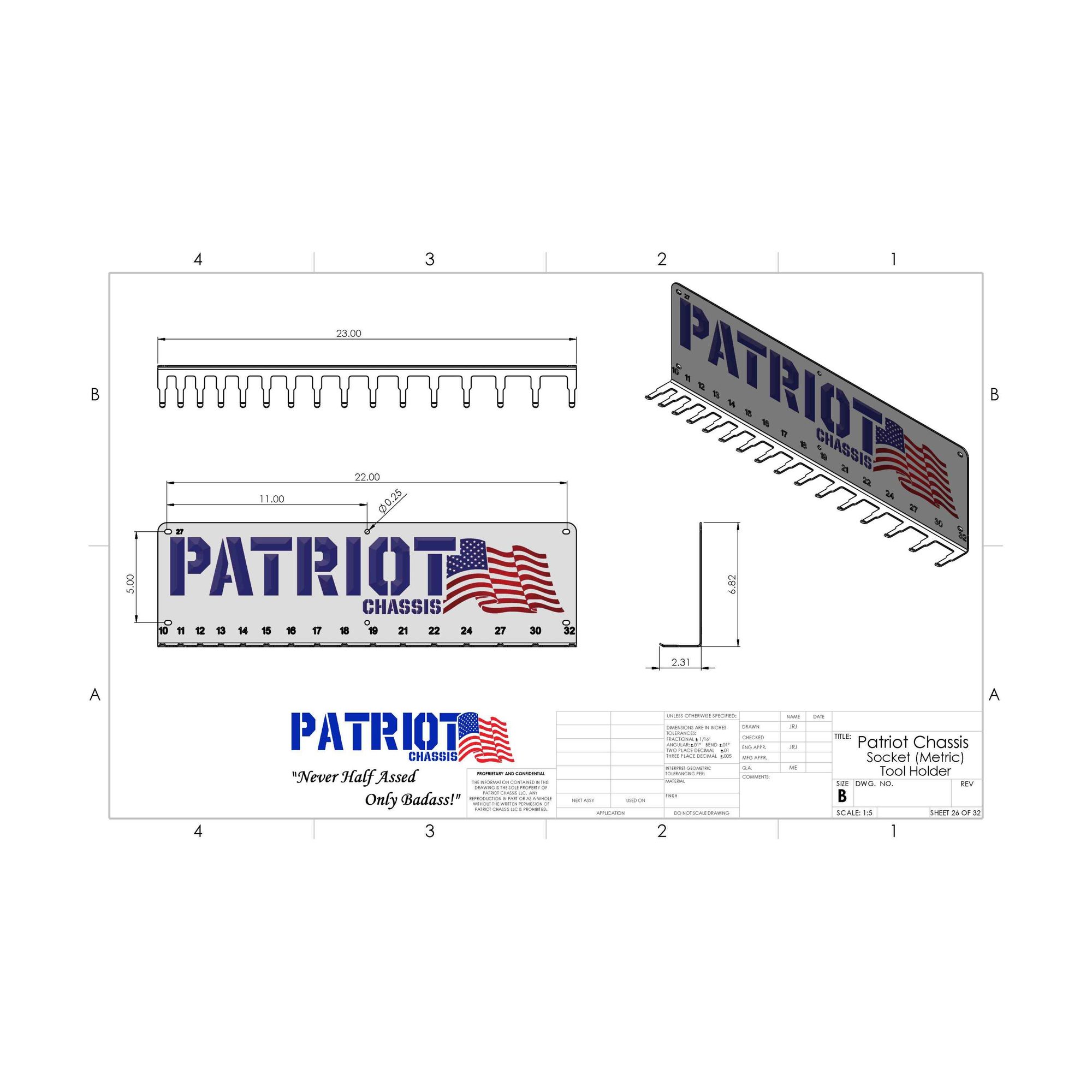Socket Set (Metric) Tool Hanger (Holder #27) view 2
