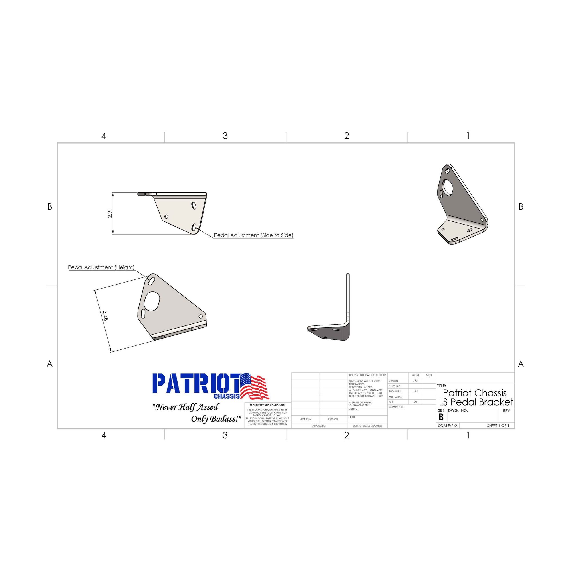 LS Throttle Pedal Bracket (68-72 C and K Series Trucks) view 3