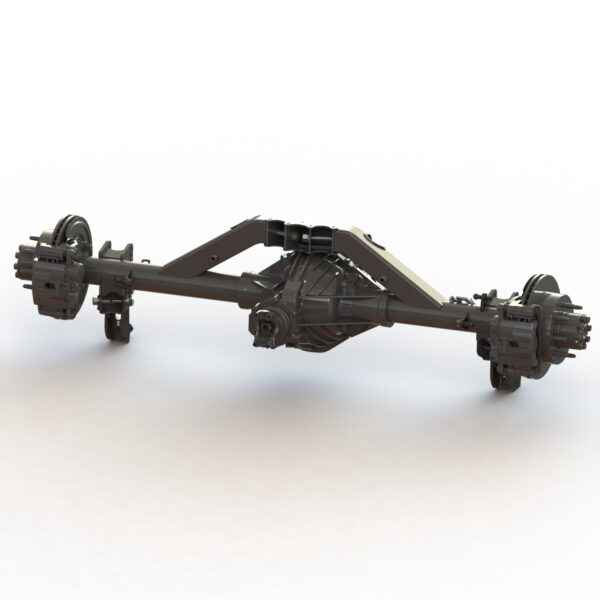 Front view Axle truss, Link view Axle truss, Black axle truss, triangulated 4link