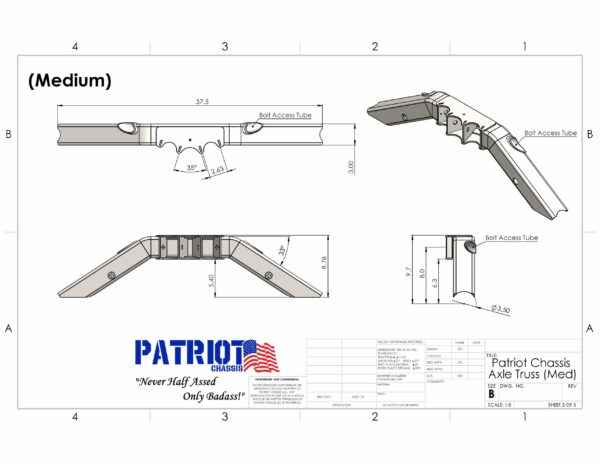 Axel truss, axel parts, link arm,