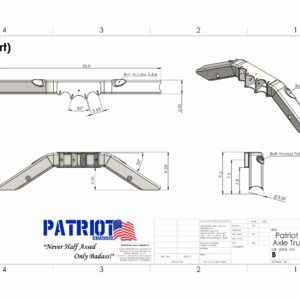 Axle truss, short axle truss, heavy duty axle truss, patriot chassis axle truss, axle housing truss, Axle parts, Axle reinforcement, axle strength